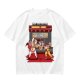 Olive T-shirt with Fast Food Themed Street Fighter Style Fight Artwork