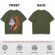 Olive T-Shirt Featuring Cowboy Goofy Cartoon Graphic