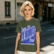 Olive t-shirt with funny yo mama's house greeting print