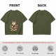 Olive T-Shirt Featuring a Cute Cat Sushi Chef Illustration