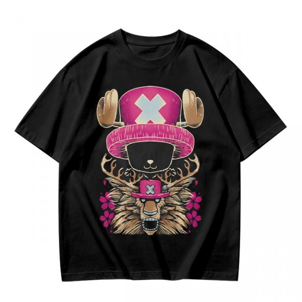 Olive T-Shirt with Tony Tony Chopper Lion Art Print