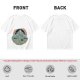 Olive T-shirt with Dancing Skeleton Mountain Rainbow Cat Graphic
