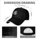 Black baseball cap with Sailor Moon inspired cat graphic print