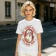 Olive t-shirt with angry chicken holding knife and funny text design