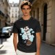 Olive Green T-Shirt With Sleeping Sky Bison On Clouds Print