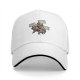 Black baseball cap with sloth nap and stress relief themed print