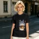 Olive T-shirt with Totoro ramen bowl graphic print