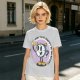 Olive T-Shirt With Cartoon Clock Holding Beer 'Happy Hour' Print