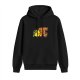 Black Hoodie with Apple Pi Pie Graphic Design