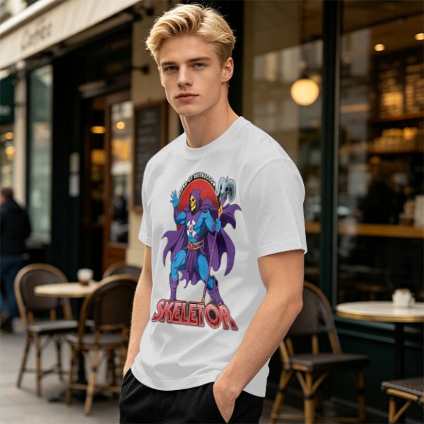 Skeletor Lord of Destruction Graphic Olive T-Shirt