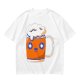 Olive T-Shirt With Cute Kawaii Beer Mug Graphic