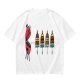 Olive T-Shirt With Cartoon Grill And Skewers Print
