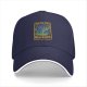Black baseball cap with Time and Space Meltdown psychedelic TARDIS graphic