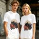 Olive T-Shirt with Relaxed Black Cat Gaming Snack Print