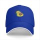 Black baseball cap with cartoon astronaut avocado print