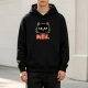 Black Hoodie With Grumpy Cat 'MEH' Graphic Print