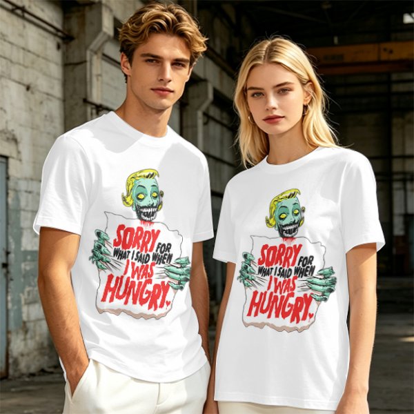 Zombie Sorry For What I Said When Hungry Graphic T-Shirt
