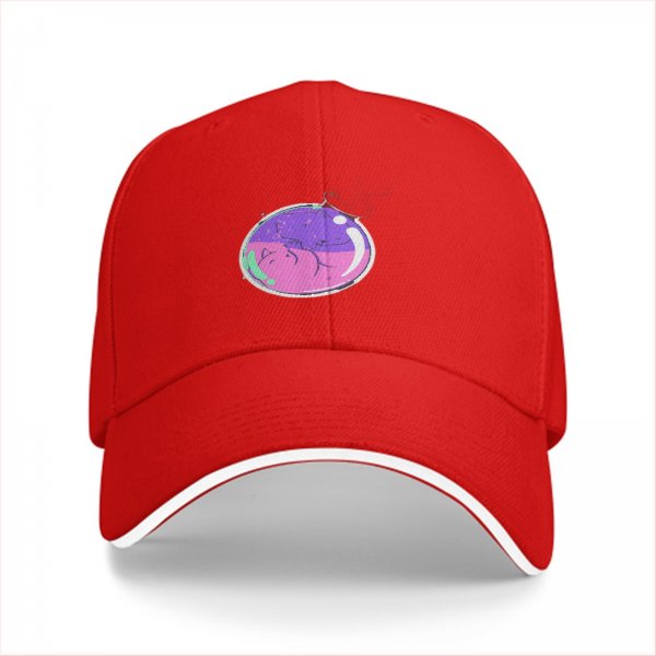 Black Baseball Cap With Colorful Bubble Cat Graphic Print