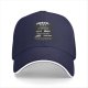 Black baseball cap with Mental Fest themed band-style print