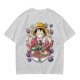 One Piece Luffy Ramen Peace Sign Anime Graphic T-Shirt