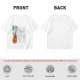 Olive Green T-Shirt with Lute and Botanical Graphic Print