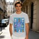 Olive green t-shirt with The Barky Bunch cartoon dog graphic