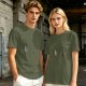 Olive Green Oversized T-Shirt With Minimal Graphic Print