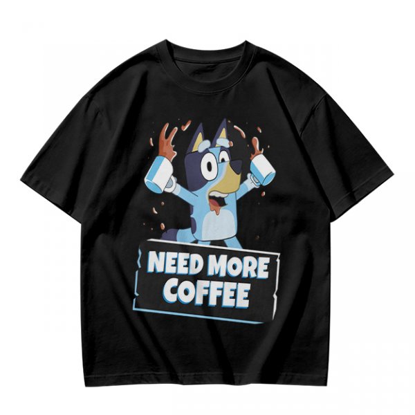 Bluey Character 'Need More Coffee' Graphic T-Shirt