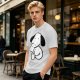 Olive Green T-Shirt With Cartoon Dog Holding Hot Drink Graphic