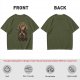 Olive green t-shirt with Pray the Coffee Brew graphic print