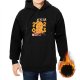 Black hoodie with 2023 New Year bunny graphic print
