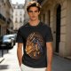 Olive T-Shirt With Dragon And Warrior Fantasy Art Print