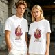Olive Graphic T-Shirt With Fiery Donut Anime Character Print