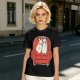 Olive T-Shirt with Cute Ghosts on Red Armchair Graphic