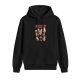 Black hoodie with cat graphic and 'MILF' text design