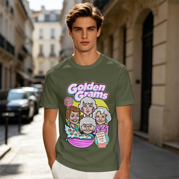 Golden Grams Themed Graphic T-Shirt Featuring The Golden Girls