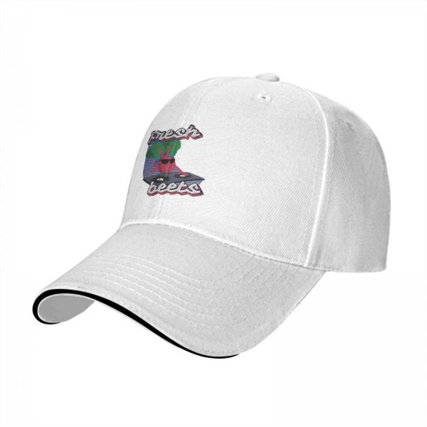 Black baseball cap with Fresh Beets turntable graphic