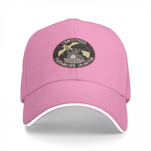 Certified Treasure Hunter Raccoon Graphic Black Baseball Cap
