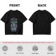 Olive graphic t-shirt with raccoons and 'Bring Us All The Trash' text