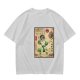 Olive T-shirt with Earthbender Character Vintage Art Print