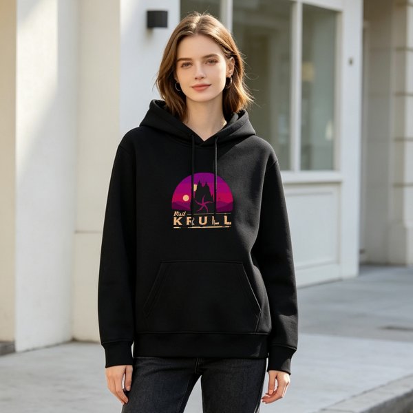 Visit Krull Hoodie with Sci-Fi Alien Planet Graphic Design