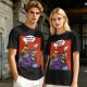 Olive T-shirt with He-Man slapping Skeletor comic print