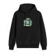 Black Hoodie With D20 Dice And Spellbook Fantasy Art Print