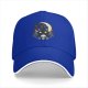 Black Baseball Cap With Night City Black Cat Crescent Moon Skull Art
