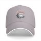 Black baseball cap with Totoro under cherry blossom tree print