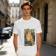 Olive t-shirt with vintage comic style 'I Blew Up The Cat!' print