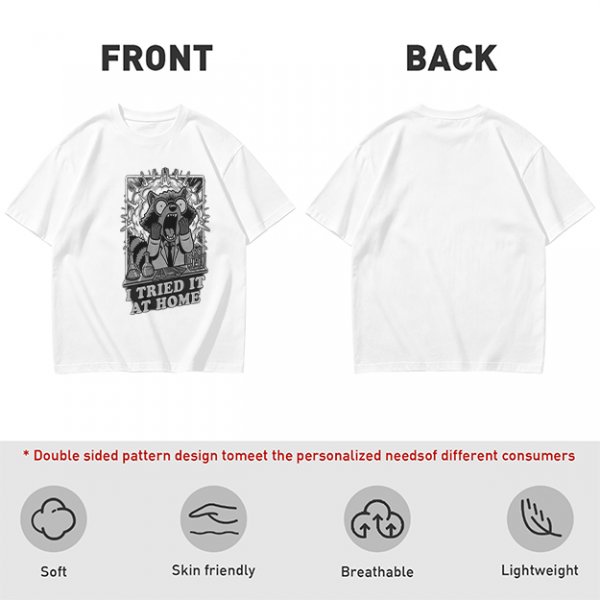 Olive Graphic Tee With Shocked Raccoon Scientist I Tried It At Home Print