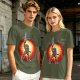 He-Man Sword Raised Graphic Olive Green T-Shirt