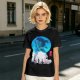 Anime girl cherry blossom scene graphic tee