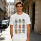 Olive T-Shirt With Cute Animal Teacup Character Print